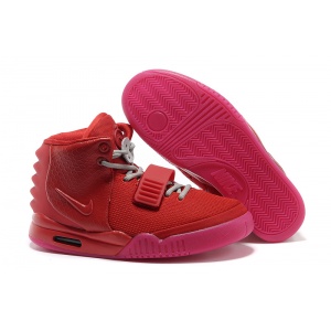 $56.00,Nike Air Yeezy Kanye West II all red Sneakers For Men in 93716