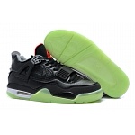 Air Yeezy Kanye West jordan 4 genuine leather Glowing in dark Sneakers For Men in 93944