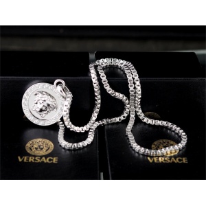 $28.00,Versace Silver Medusha Necklace in 130785