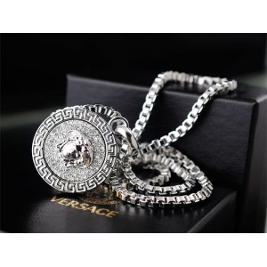$39.00,Versace Silver Medusha Necklace in 130788
