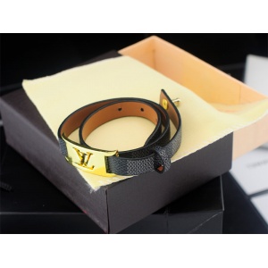 $20.00,Louis Vuitton Damier Ebene Double Wrap Leather Bracelets With Golden Tone LV Logo Buckle in 155528