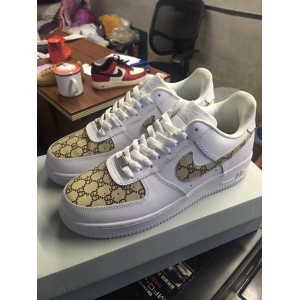 $63.00,2018 New Unisex Nike Air Force One X Gucci Sneakers  in 181130