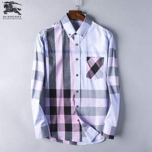 $28.00,2018 New Cheap Burberry Long Sleeved Shirts For Men in 195181