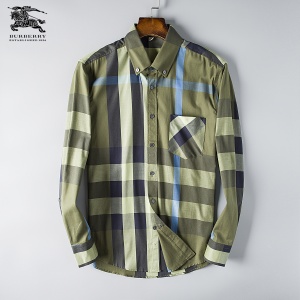 $28.00,2018 New Cheap Burberry Long Sleeved Shirts For Men in 195186