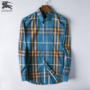 $28.00,2018 New Cheap Burberry Long Sleeved Shirts For Men in 195187
