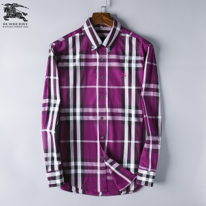 $28.00,2018 New Cheap Burberry Long Sleeved Shirts For Men in 195188