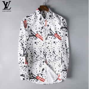 2018 New Cheap Louis Vuitton Long Sleeved Shirts For Men in 195195