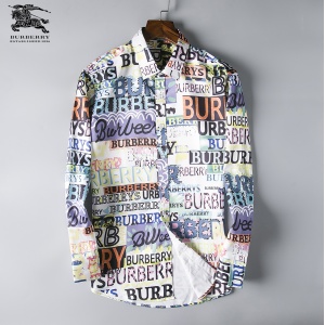 $28.00,2018 New Cheap Burberry Long Sleeved Shirts For Men in 195197