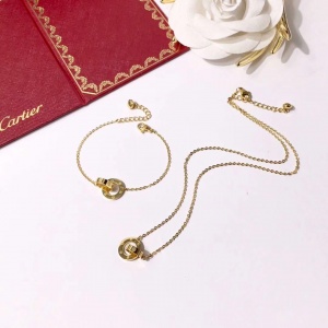 $42.00,2019 New Cheap AAA Quality Cartier Necklace Bracelets Set For Women # 199205