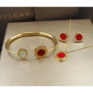 $49.00,2019 New Cheap AAA Quality Bvlgari Necklace Bracelets Set For Women # 199216