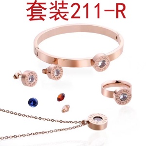 2019 New Cheap AAA Quality Bvlgari Necklace Bracelets Set For Women # 199221