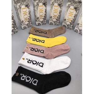 $35.00,2020 Cheap Unisex Dior Socks 5 Pairs Per Box # 215964
