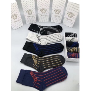 $35.00,2020 Cheap Unisex Versace Socks 5 Pairs Per Box # 215969