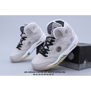 $65.00,2020 Cheap Air Jordan 5 X Off White Sneakers Unisex in 223448