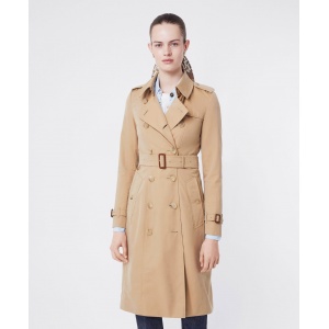 $120.00,2020 Burberry Chelsea Long Cotton Gabardine Trench Coat For Women # 228703