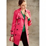 2020 2020 Burberry Rosy Red Classic Double Breasted Coat For Women # 228714, cheap Burberry Coats