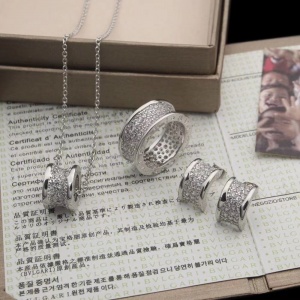 2020 Bvlgari Necklace Ring Earring Set For Women # 231095