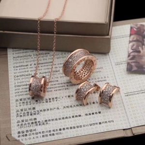 $64.00,2020 Bvlgari Necklace Ring Earring Set For Women # 231096