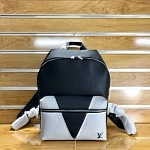 Louis Vuitton Double Zips White And Black Backpack For Men # 232695