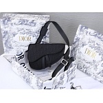 Dior Oblique Saddle Bag Black Grained Calfskin  # 232750