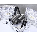 Dior Oblique Saddle Bag Black Grained Calfskin  # 232751