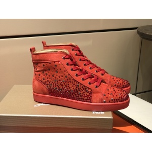 $129.00,Christian Louboutin High Top Sneakers For Men # 233106