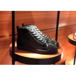 $129.00,Christian Louboutin High Top Sneakers For Men # 233114