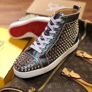 $129.00,Christian Louboutin High Top Sneakers For Men # 233120