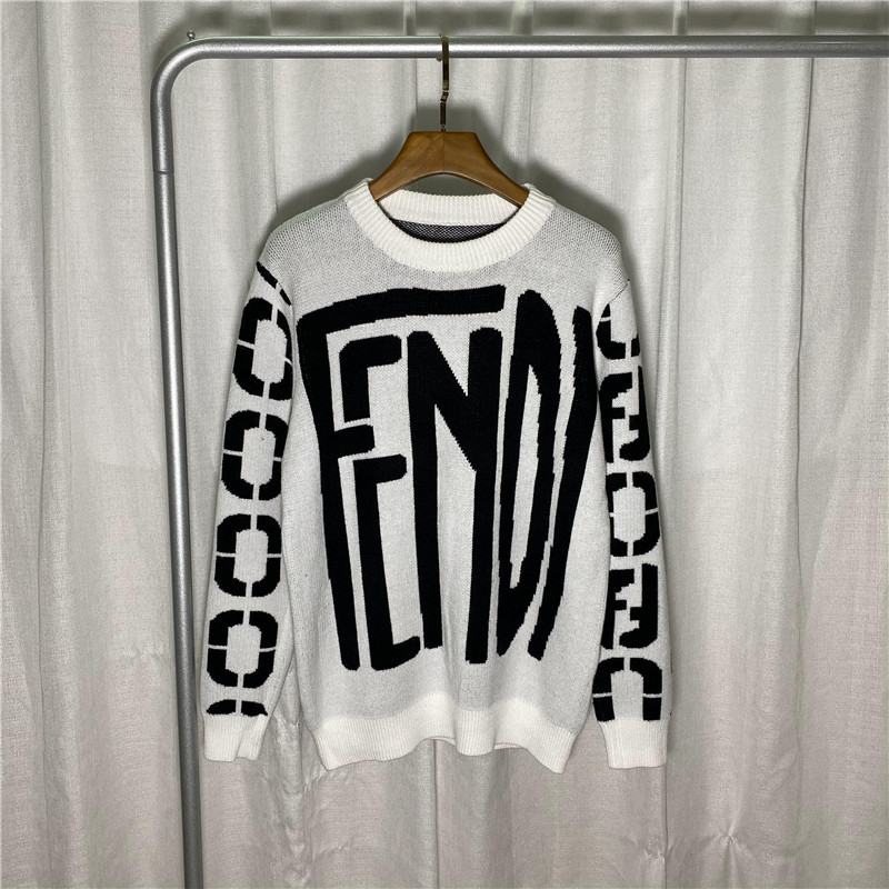 Cheap Fendi Logo Graphic Design Knit Sweater For Men # 233325,$46 ...