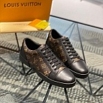 Louis Vuitton Monogram Print Rount Toe Casual Sneakers Unisex # 233129