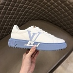 Louis Vuitton Monogram Print Rount Toe Casual Sneakers Unisex # 233130, cheap For Men