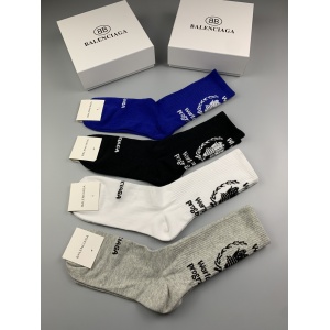 $35.00,Balenciaga Logo Cotton Socks Set 5 Pairs # 233503