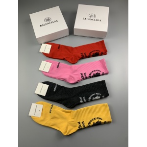$35.00,Balenciaga Logo Cotton Socks Set 5 Pairs # 233504