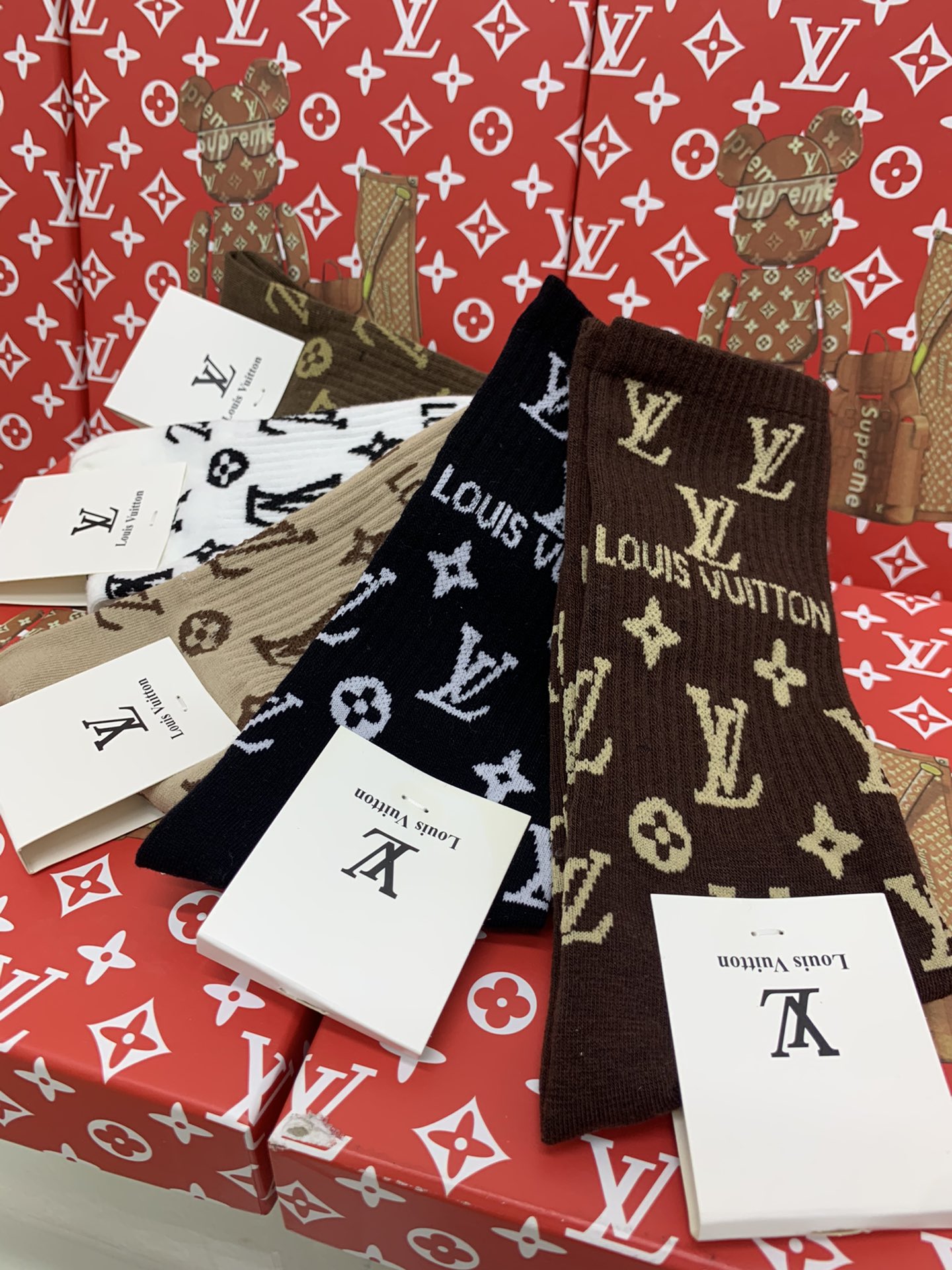 Louis Vuitton Socks 5 Packet