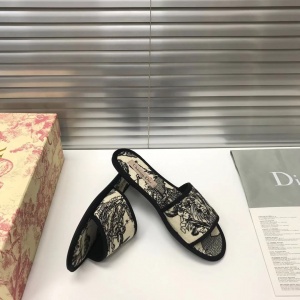 $45.00,2021 Dior Real Leather Sole Slippers For Women # 237856