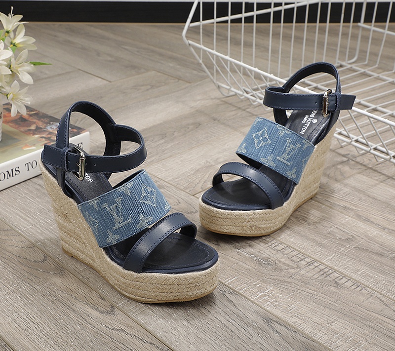 Cheap Louis Vuitton Wedge Heel Sandals For Women # 237974,$65 [FB237974 ...