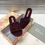 2021 Dior Real Leather Sole Slippers For Women # 237857, cheap Dior Slippers