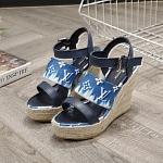 Louis Vuitton Wedge Heel Sandals For Women # 237974, cheap Louis Vuitton Sandal
