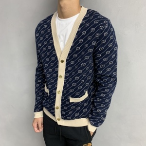$79.00,Gucci GG Motif Diagonal Cotton Cardigan Sweater  # 243282