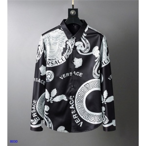 $36.00,Versace Monogram Motif Long Sleeve Shirts For Men in 243355