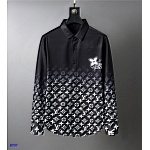 Louis Vuitton Monogram Motif Long Sleeve Shirts For Men in 243358, cheap Louis Vuitton Shirts