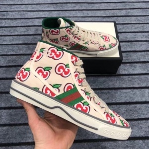 $89.00,2021 Gucci GG Canvas High Top Sneakers Unisex # 244957