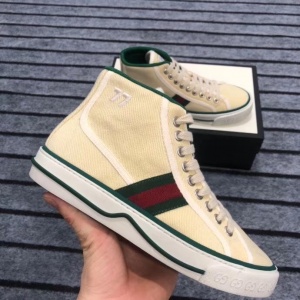 $89.00,2021 Gucci GG Canvas High Top Sneakers Unisex # 244959