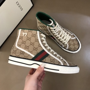 $89.00,2021 Gucci GG Canvas High Top Sneakers Unisex # 244960