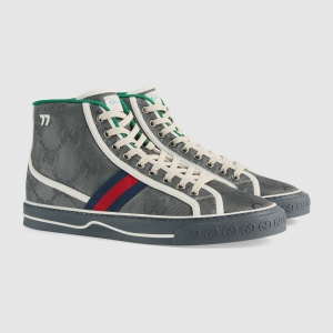 $89.00,2021 Gucci GG Canvas High Top Sneakers Unisex # 244964