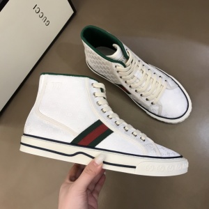 $89.00,2021 Gucci GG Canvas High Top Sneakers Unisex # 244966
