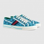 2021 Gucci Tennis Logo Embroidered Sneakers Unisex # 244937