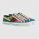 2021 Gucci Tennis Logo Embroidered Sneakers Unisex # 244938