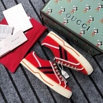 2021 Gucci Tennis Logo Embroidered Sneakers Unisex # 244946, cheap Low Top