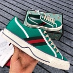 2021 Gucci Tennis Logo Embroidered Sneakers Unisex # 244947